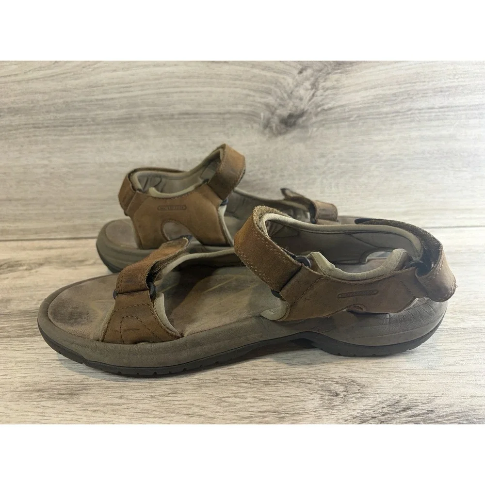 Teva Langdon River Sport Hiking Outdoor Sandals Mens 10 Leather Shoes 1002263
